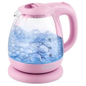 Чайник KITFORT КТ-653-2 розовый (пластик/стекло)